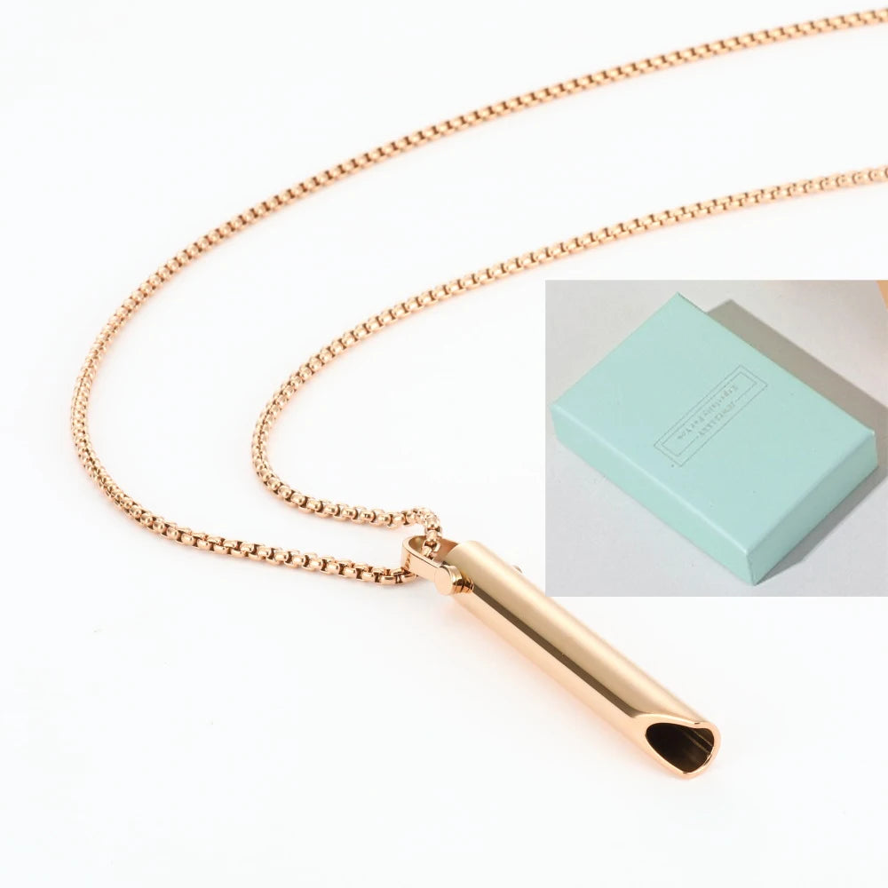 Collier Anti-Stress en Acier Inoxydable – Respiration Consciente